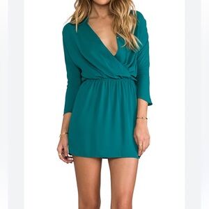 EIGHT SIXTY S mini dress with elastic waist  in gorgeous teal tone EUC